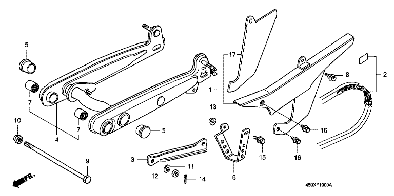 SWINGARM/CHAIN CASE