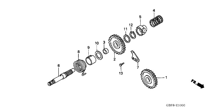KICK STARTER SPINDLE