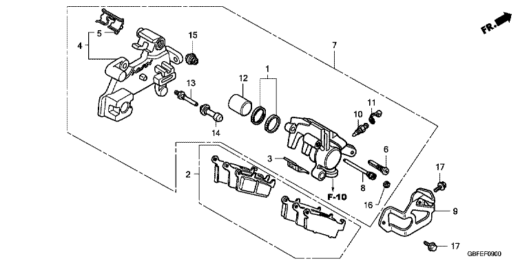 REAR BRAKE CALIPER
