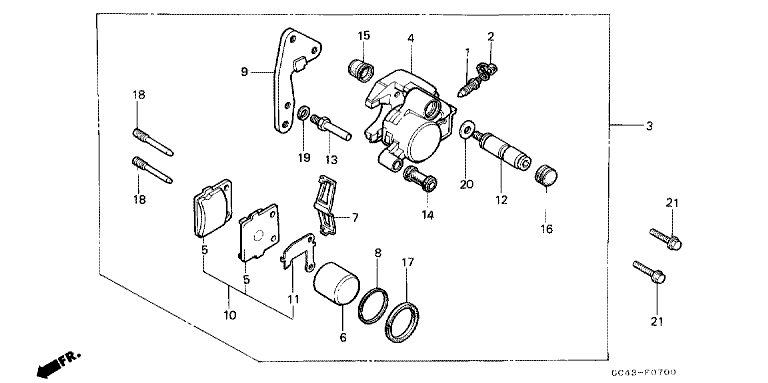 FRONT BRAKE CALIPER (RG/RH/RJ/RK)