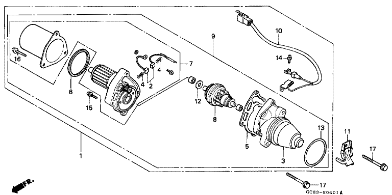 STARTING MOTOR (NH80MDK/MDP/MSN/MSP)