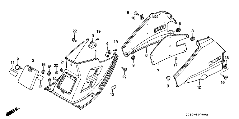 CENTER COVER/BODY COVER