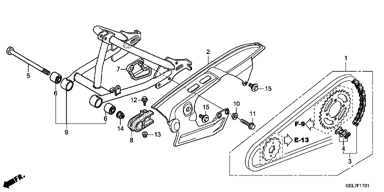 SWINGARM (CRF50FD/E/H/J/K/L)