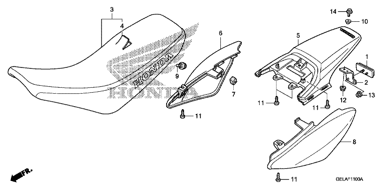 SEAT/REAR FENDER