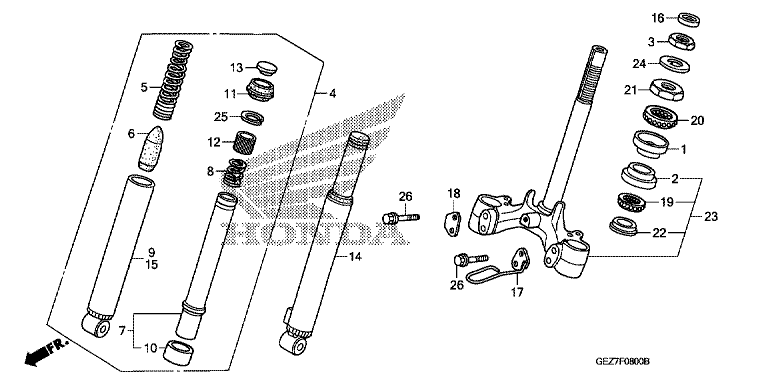 FRONT FORK/STEERING STEM