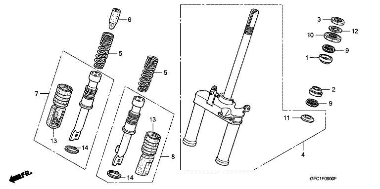 FRONT FORK/STEERING STEM