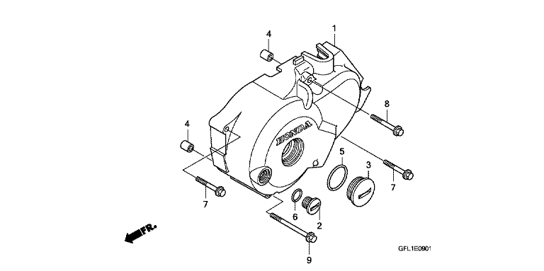LEFT CRANKCASE COVER (Z50J9,B,C,E)