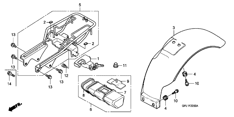 REAR FENDER/CARRIER