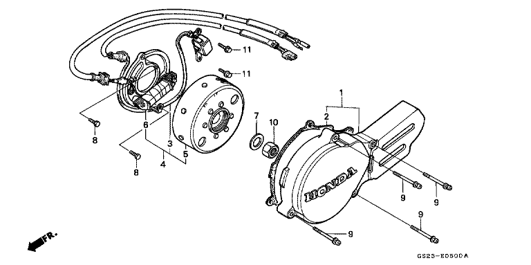 LEFT CRANKCASE COVER/ GENERATOR