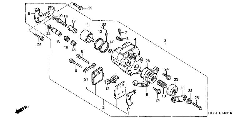 REAR BRAKE CALIPER