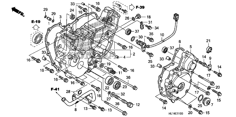 REAR CRANKCASE COVER