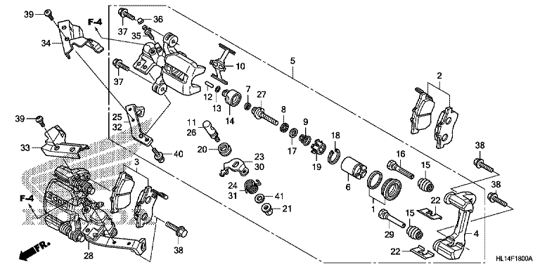 REAR BRAKE CALIPER