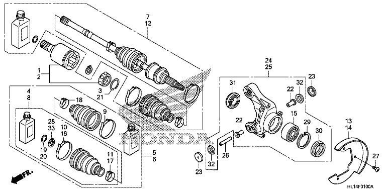 REAR KNUCKLE/REAR DRIVESHAFT