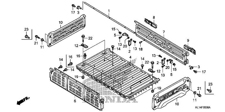 BED PLATE/REAR GATE