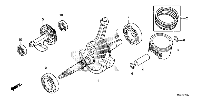 CRANK SHAFT/PISTON