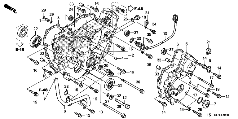 REAR CRANKCASE COVER