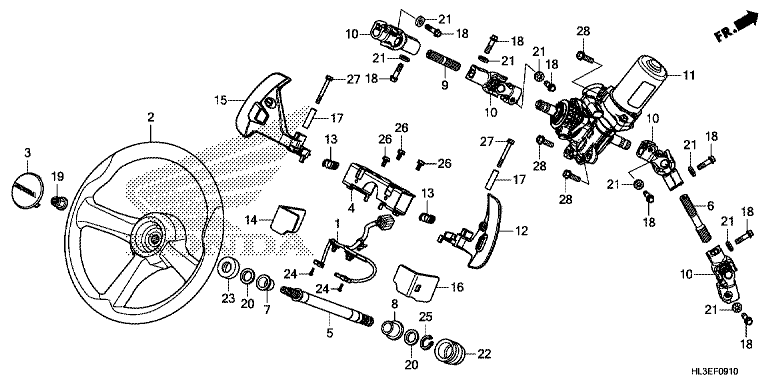 STEERING WHEEL/STEERING SHAFT (SXS700M2P/M4P)