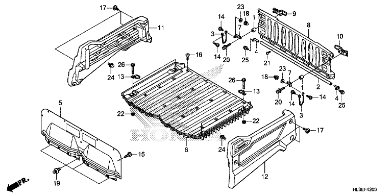 BED PLATE/REAR GATE (SXS700M2/M2P)
