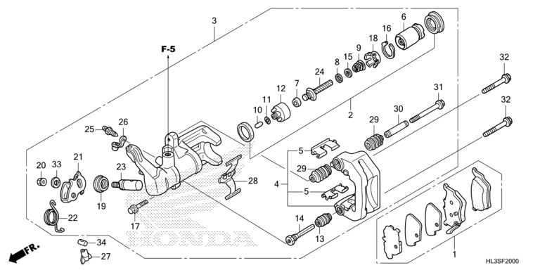 REAR BRAKE CALIPER