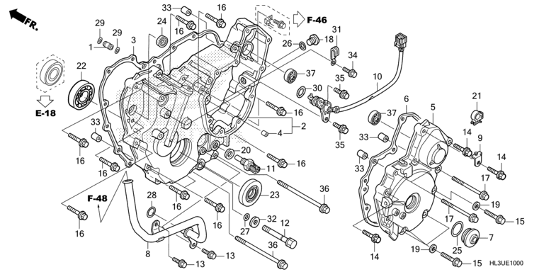 REAR CRANKCASE COVER