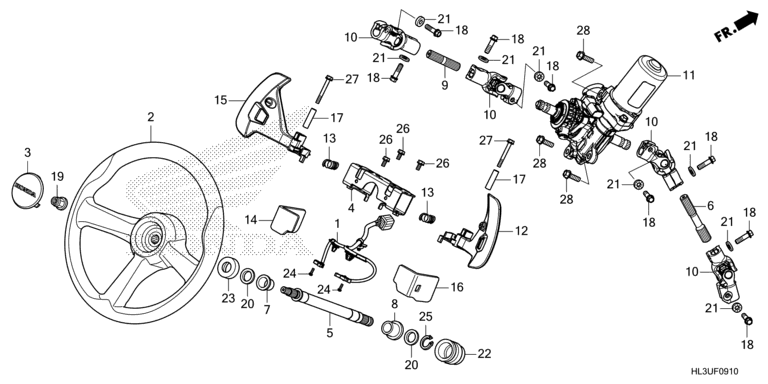 STEERING WHEEL/STEERING SHAFT (SXS700M2PM,N/M4PM,N)