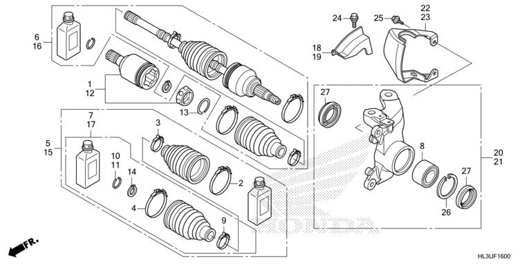 FRONT KNUCKLE/FRONT DRIVESHAFT