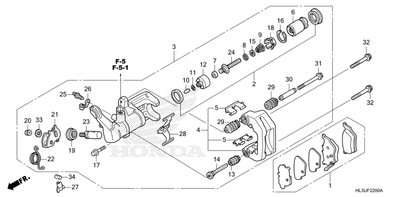 REAR BRAKE CALIPER