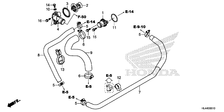 WATER HOSE/THERMOSTAT