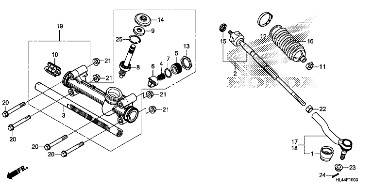 STEERING GEAR BOX/TIE ROD
