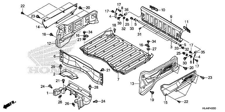 BED PLATE/REAR GATE (SXS1000M3/M3P)