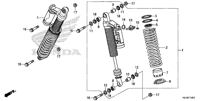 FRONT SUSPENSION (SXS1000M3L/M5L)