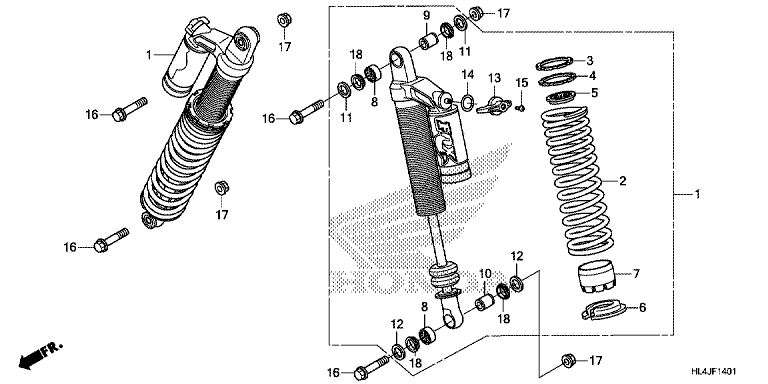 FRONT SUSPENSION (SXS1000M3L/M5L)