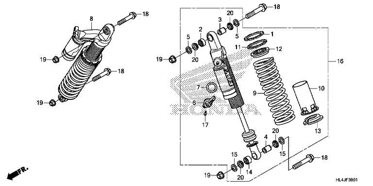REAR SUSPENSION (SXS1000M3L/M5L)