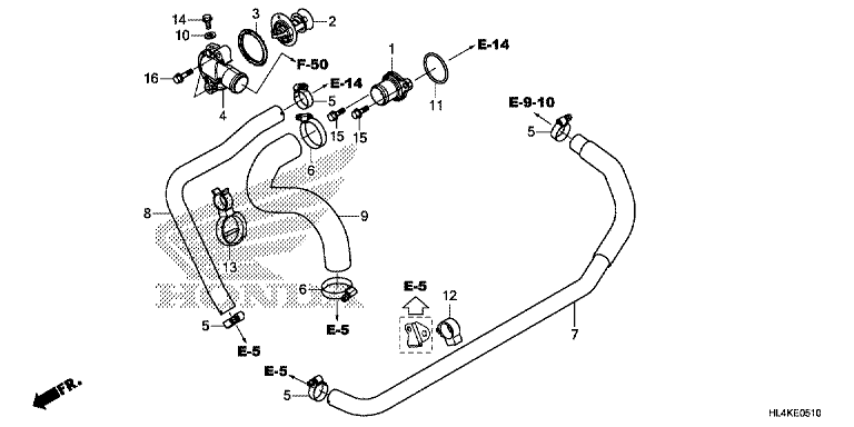 WATER HOSE/THERMOSTAT