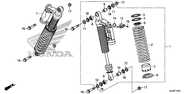 FRONT SUSPENSION (SXS1000M3L/M5L)