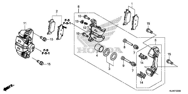 REAR BRAKE CALIPER