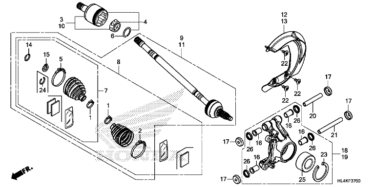 REAR KNUCKLE/REAR DRIVESHAFT