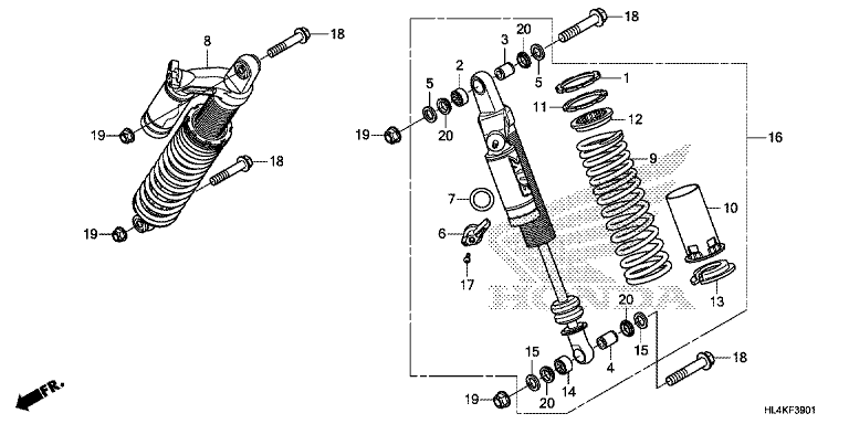 REAR SUSPENSION (SXS1000M3L/M5L)