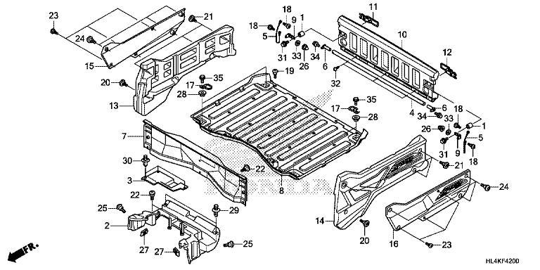 BED PLATE/REAR GATE (SXS1000M3/M3P/M3L)