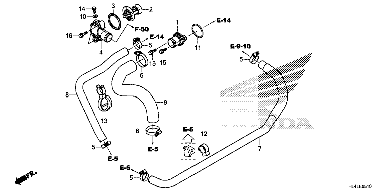 WATER HOSE/THERMOSTAT
