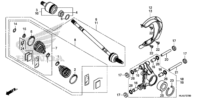 REAR KNUCKLE/REAR DRIVESHAFT