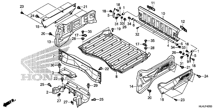 BED PLATE/REAR GATE (SXS1000M3P/M3D/M3L)