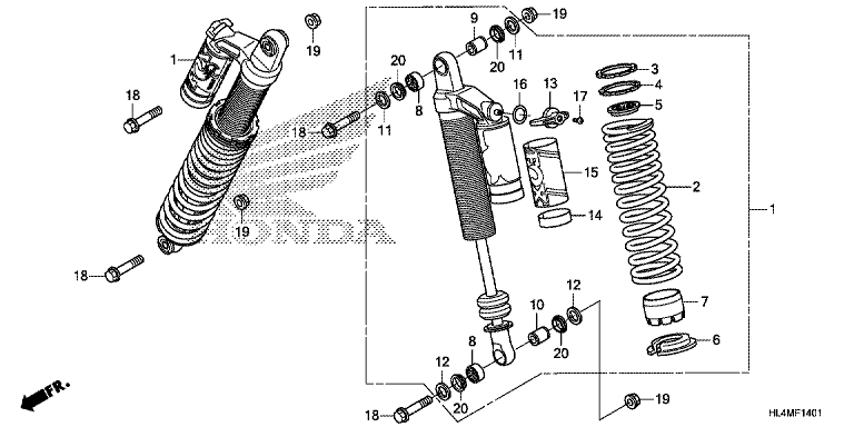 FRONT SUSPENSION (SXS1000M3L/M5L)
