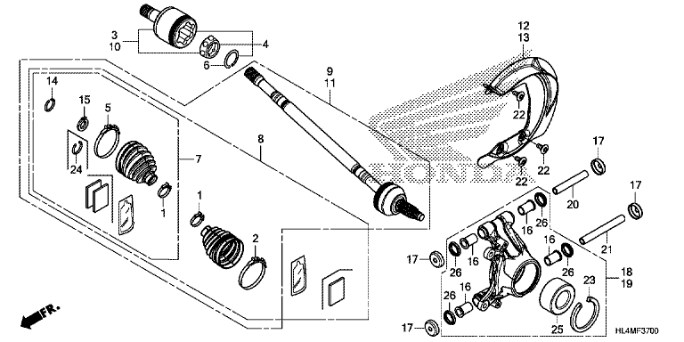 REAR KNUCKLE/REAR DRIVESHAFT