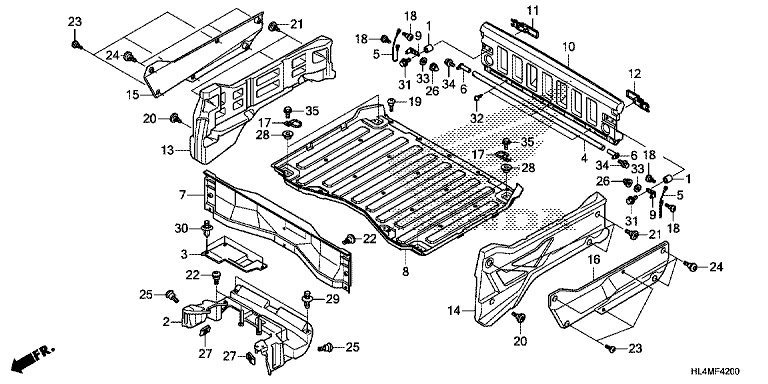BED PLATE/REAR GATE (SXS1000M3P/M3D/M3L)