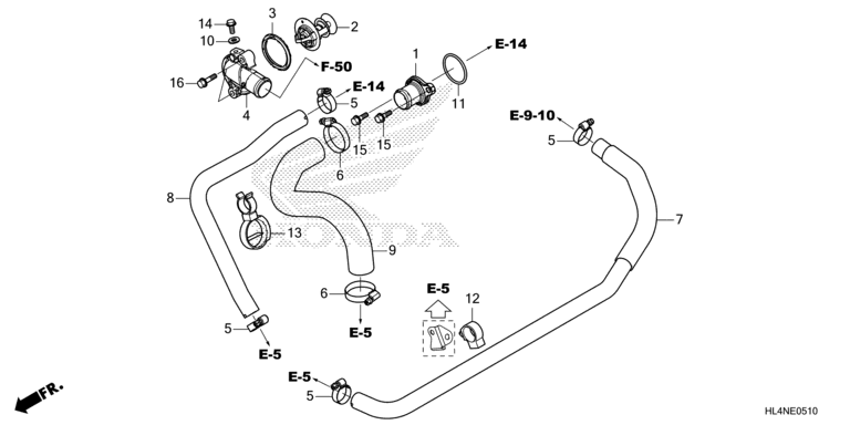 WATER HOSE/THERMOSTAT