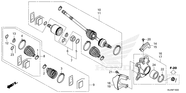 FRONT KNUCKLE/FRONT DRIVESHAFT