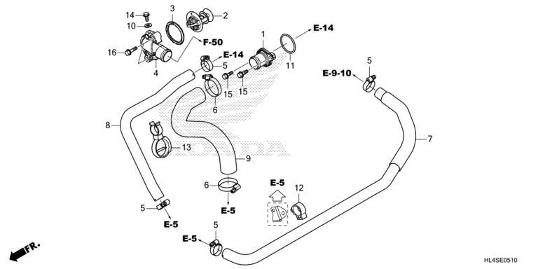 WATER HOSE/THERMOSTAT