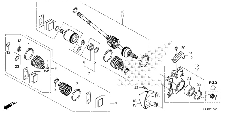 FRONT KNUCKLE/FRONT DRIVESHAFT