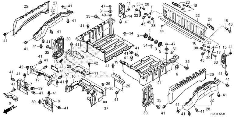 BED PLATE/REAR GATE (SXS1000M3D)